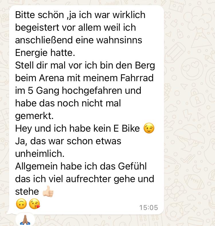 Referenz Craniosacrale Begleitung - voller Energie